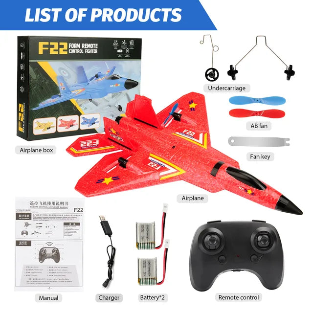 RC Flugzeug F22 raptor Hubschrauber Fernbedienung flugzeug 2,4G Flugzeug Fernbedienung EPP Schaum flugzeug Kinder spielzeug
