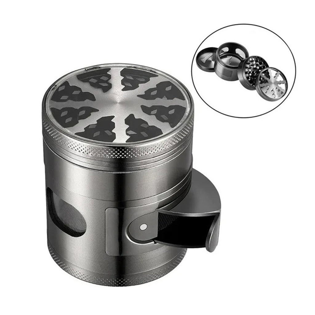 Hot Sale Zinc Alloy 60MM Diameter Four-Layer Manual Herb Grinder with Open Window