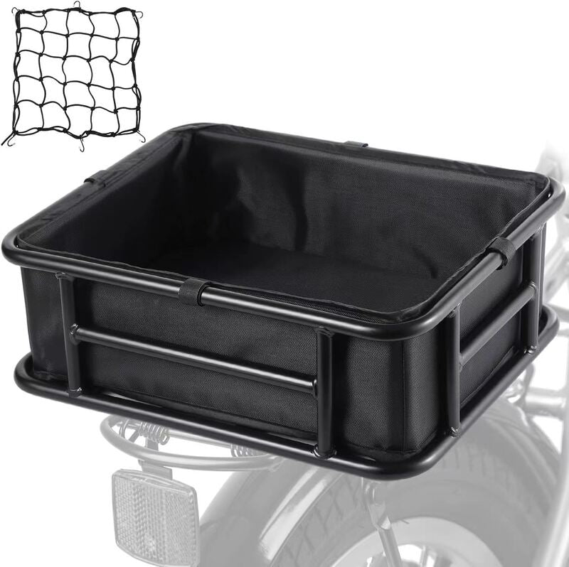 Lixada Rear Bicycle Cargo Basket, High-Capacity & Durable Rear Bike Carrier Basket, Rustproof & Heavy-Duty