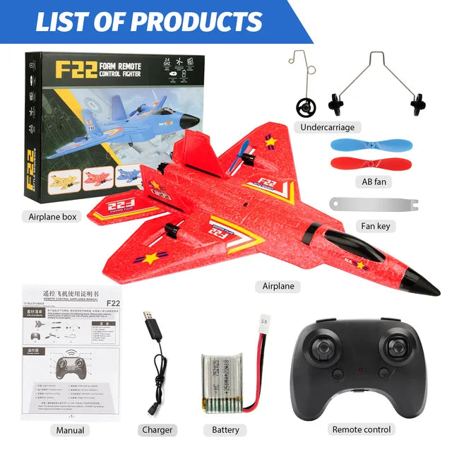 RC Flugzeug F22 raptor Hubschrauber Fernbedienung flugzeug 2,4G Flugzeug Fernbedienung EPP Schaum flugzeug Kinder spielzeug