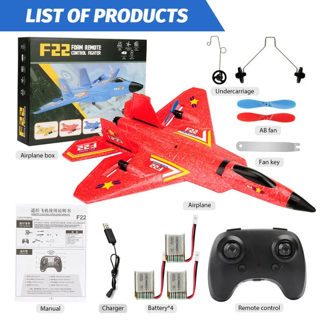 RC Flugzeug F22 raptor Hubschrauber Fernbedienung flugzeug 2,4G Flugzeug Fernbedienung EPP Schaum flugzeug Kinder spielzeug